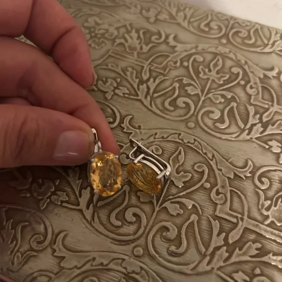 Citrine earrings - Picture 5 of 5
